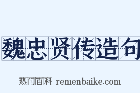 魏忠贤传造句是什么意思的图片